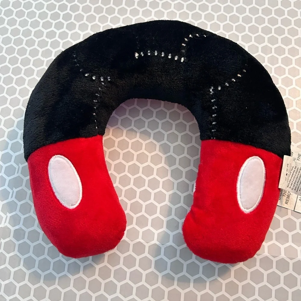 Disney Baby Black and Red Plush U-Shaped Neck Pillow